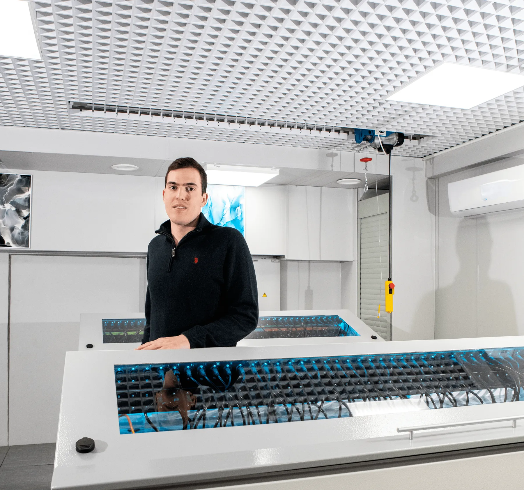 Mark Turovetskiy, CBDO, inside the company's innovative data center